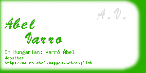 abel varro business card