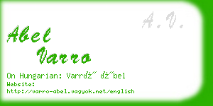 abel varro business card